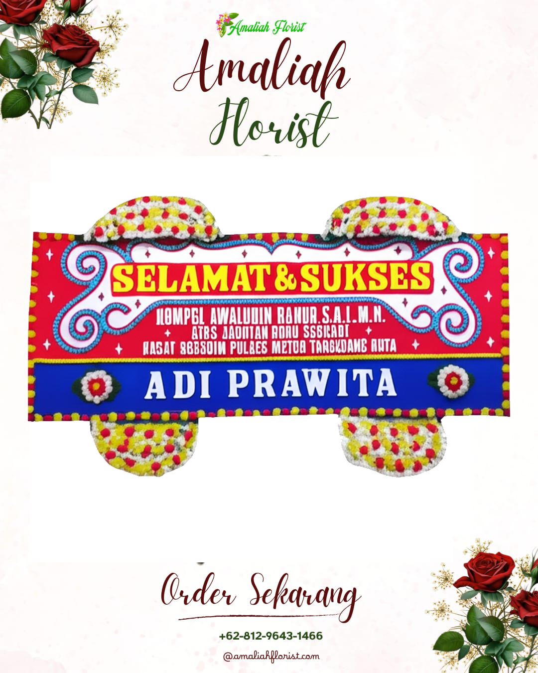 Papan Bunga Ucapan Selamat Pelayangan